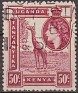 Kenya 1953 Paisaje 50 ¢ Bordeaux Scott 110. Kenia 1953 110. Subida por susofe